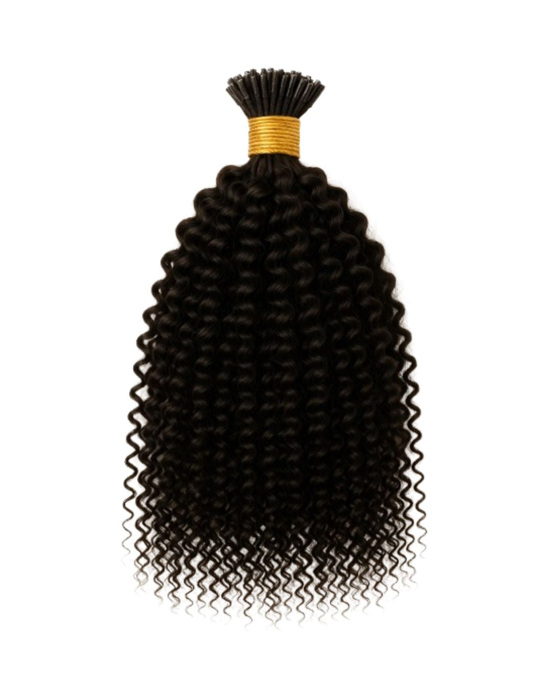 Raw Straight I-Tip Hair Extensions - Kinky Curly
