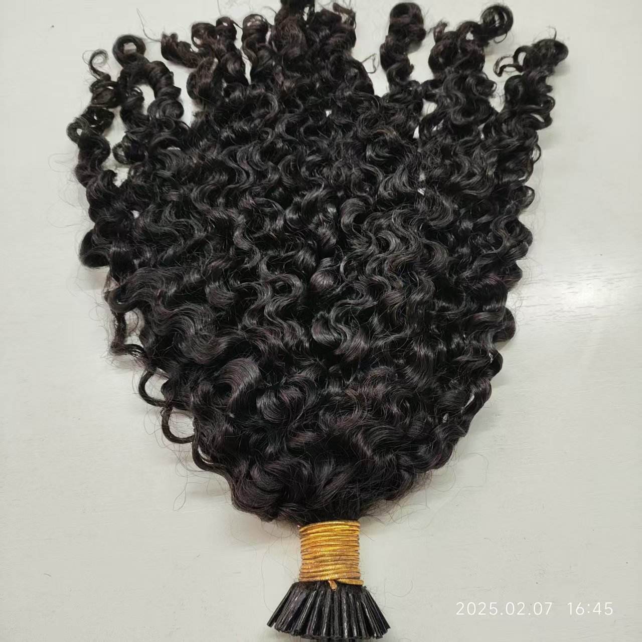 Raw Straight I-Tip Hair Extensions - Burmese Curly