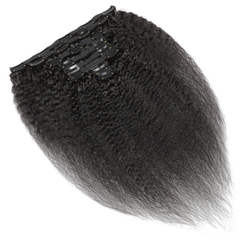 Raw Kinky Straight Yaki Clip-in Hair Extensions  (Set of 8)