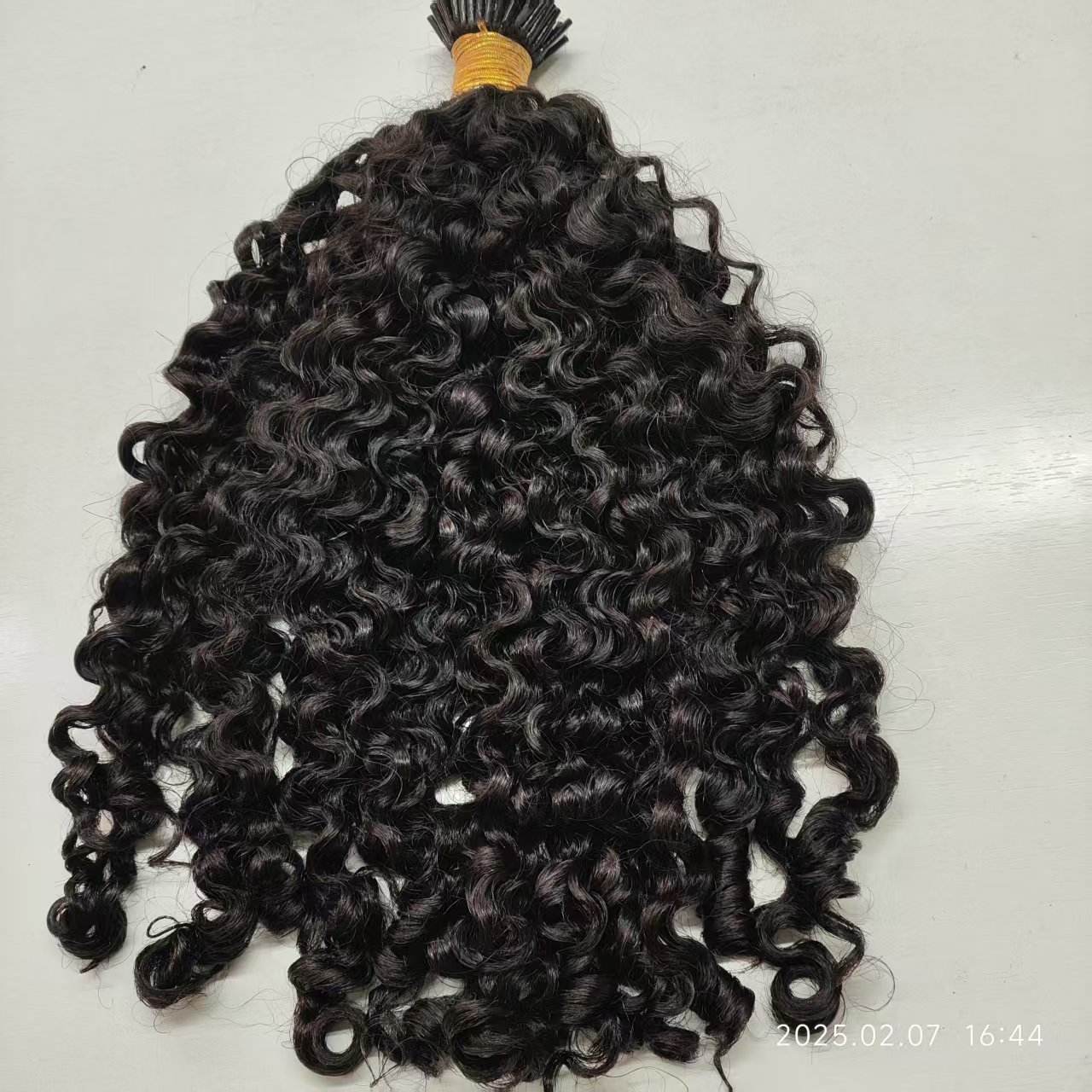 Raw Straight I-Tip Hair Extensions - Burmese Curly