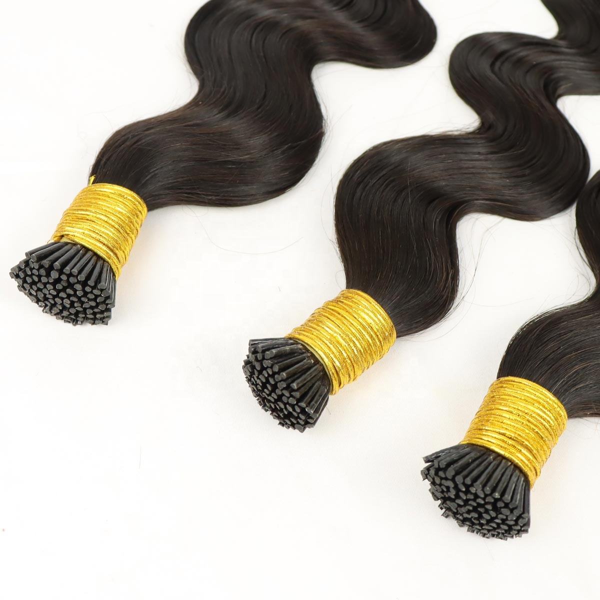 Raw Straight I-Tip Hair Extensions - Body Wave
