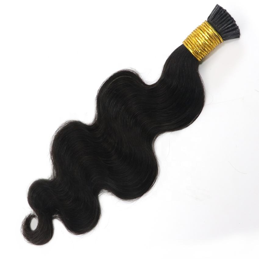 Raw Straight I-Tip Hair Extensions - Body Wave